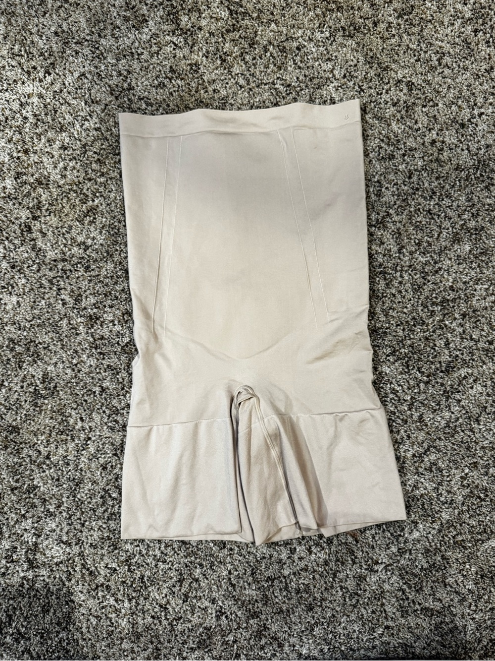 SPANX High-Waist Shaping Shorts in Light Beige